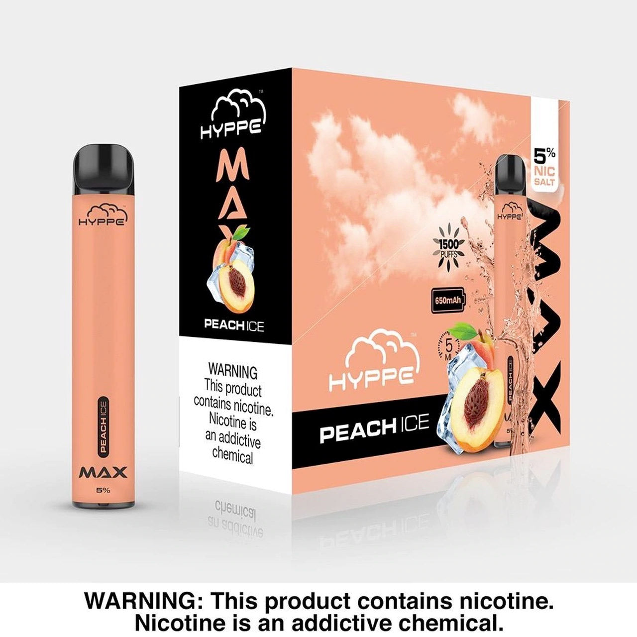 Hyppe Max Device Descartável Peach Ice | 1500 puffs